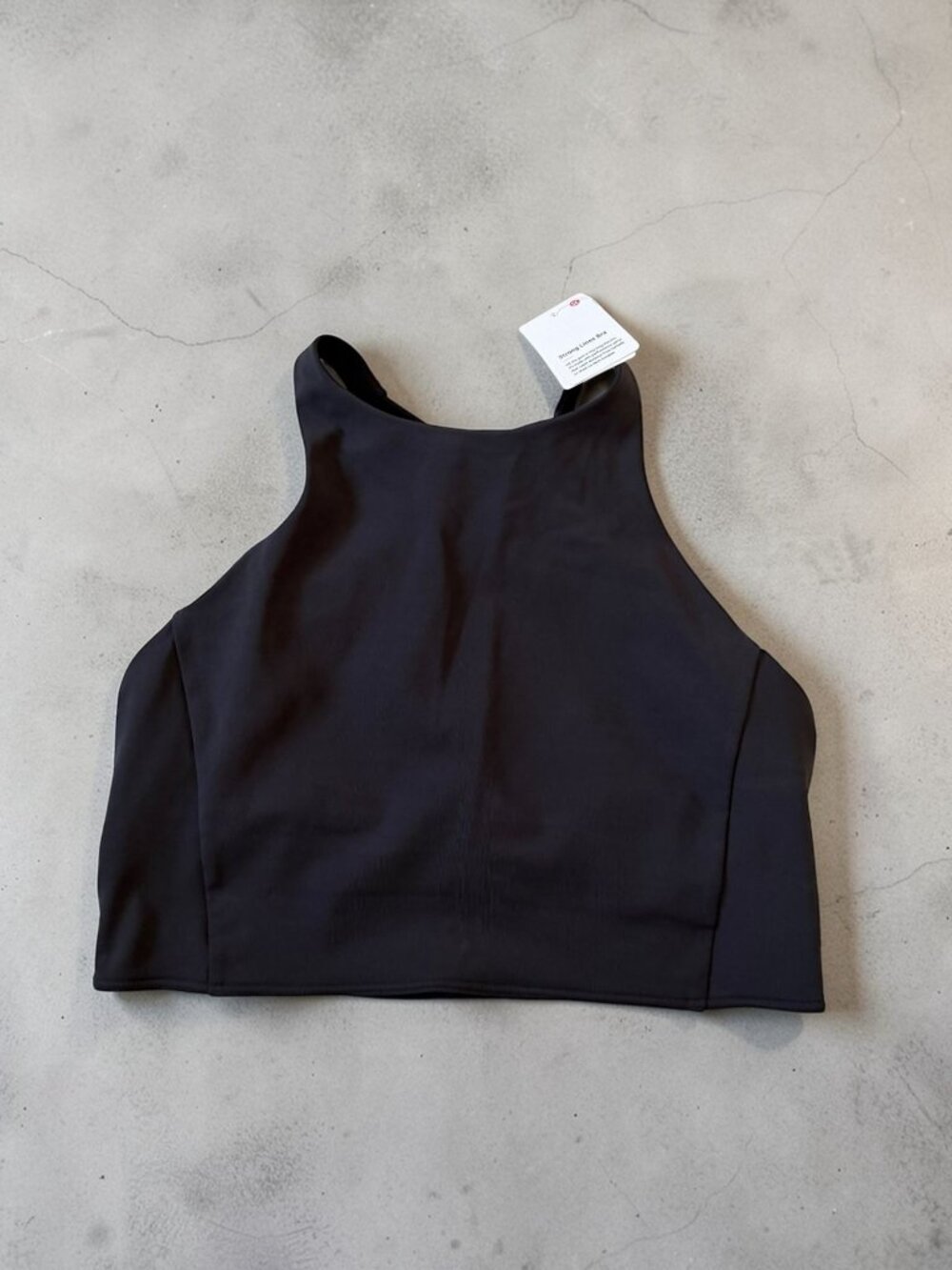 LULULEMON Black Strong Lines Bra Size 8 NEW NWT